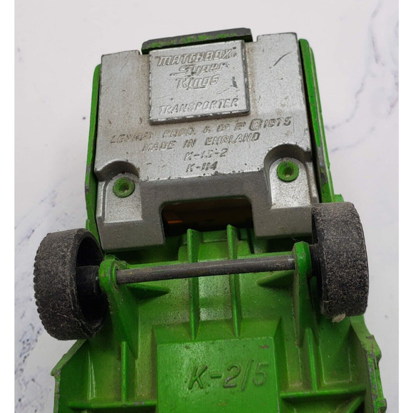 Matchbox 1977 Super Kings Auto Transport Vehicle Green with 5 Spoke Wheels - Picture 8 of 8
